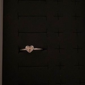 Domed golden heart ring